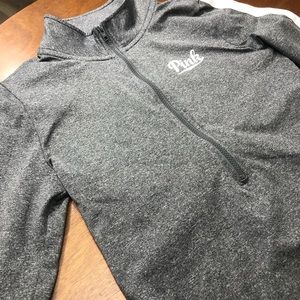 Gray VS Pink Pullover 3/4 zip